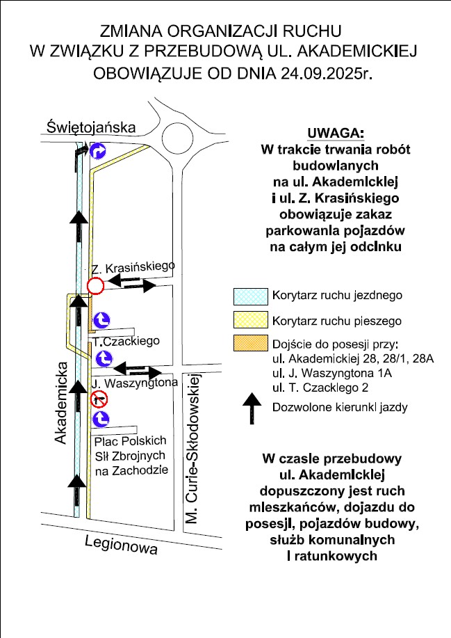 Zamknięcie ulicy Akademickiej