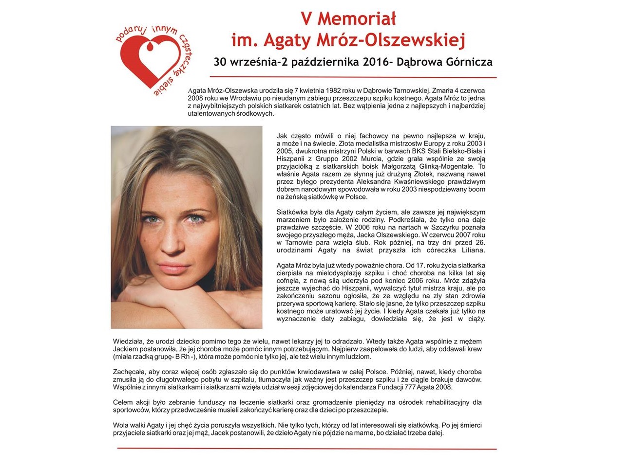 V Memoriał Agaty Mróz - Olszewskiej