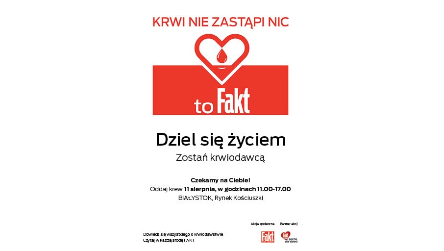 Krwi nie zastąpi nic. To FAKT!